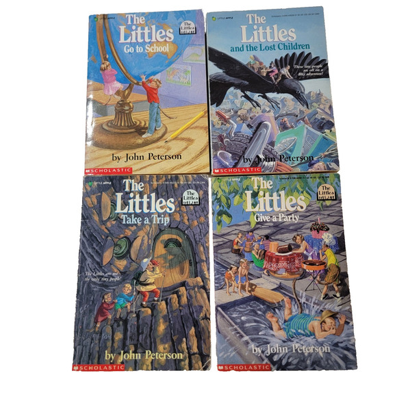 The Littles Books Lot Of 4 Paperback Chapter John Peterson Vintage Little Apple - Picture 1 of 9
